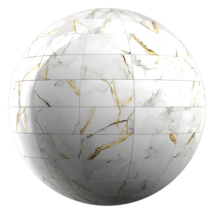 Marble Pattern Tile PBR Texture - A23D