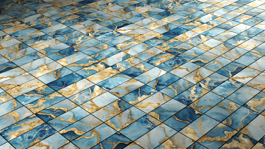 Marble Pattern Tile PBR Texture - A23D