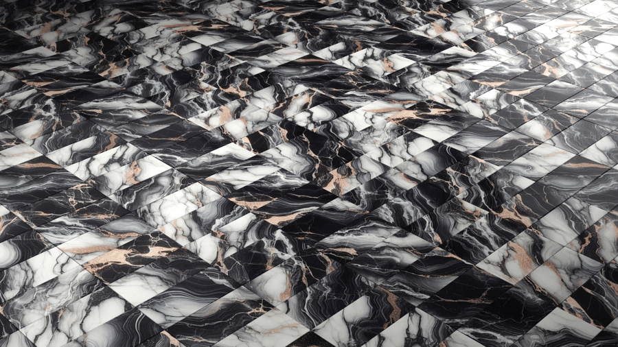 Marble Pattern Tile PBR Texture - A23D
