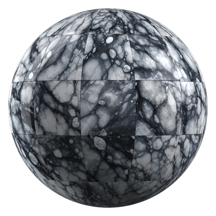 Marble Pattern Tile PBR Texture - A23D