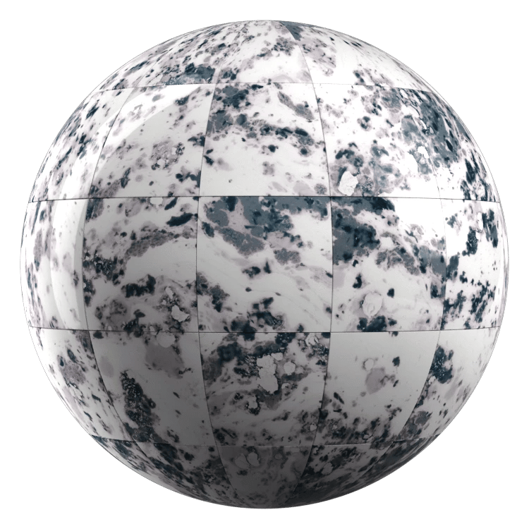 Marble Pattern Tile PBR Texture - A23D