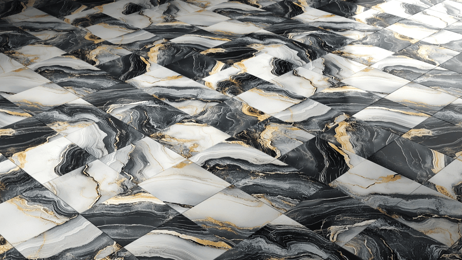Marble Pattern Tile PBR Texture - A23D
