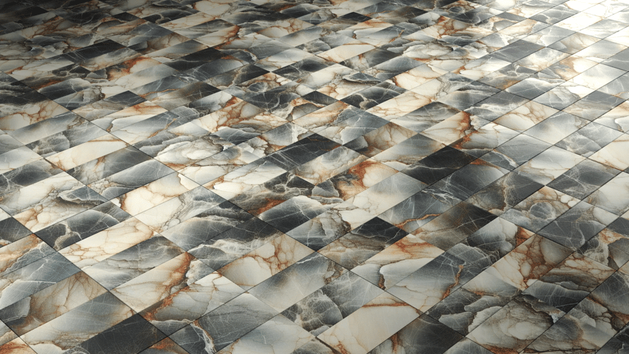 Marble Pattern Tile PBR Texture - A23D