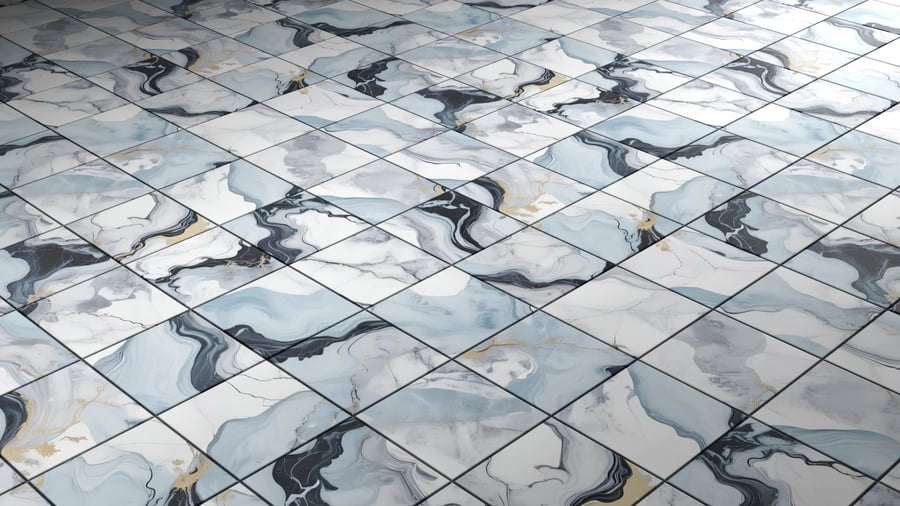 Marble Pattern Tile PBR Texture - A23D