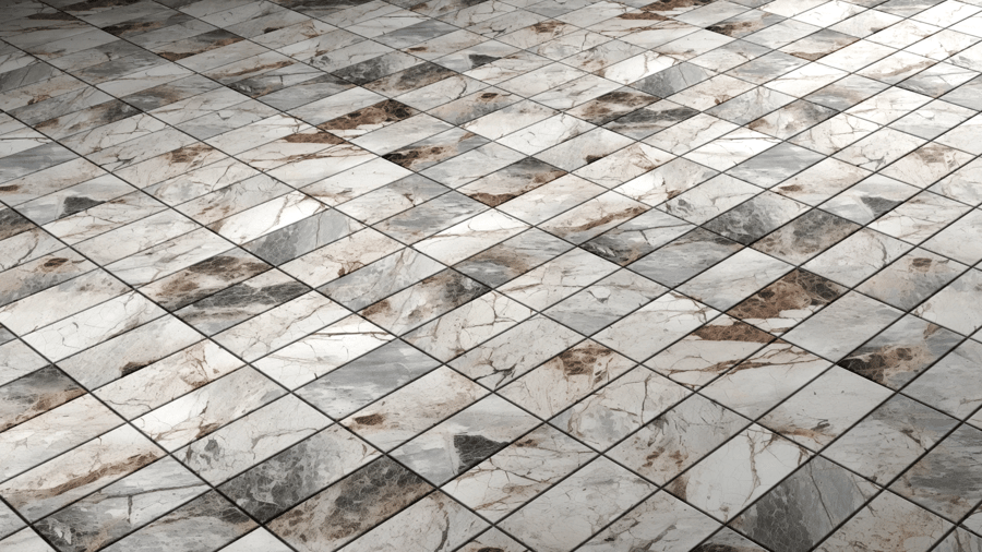 Marble Pattern Tile PBR Texture - A23D