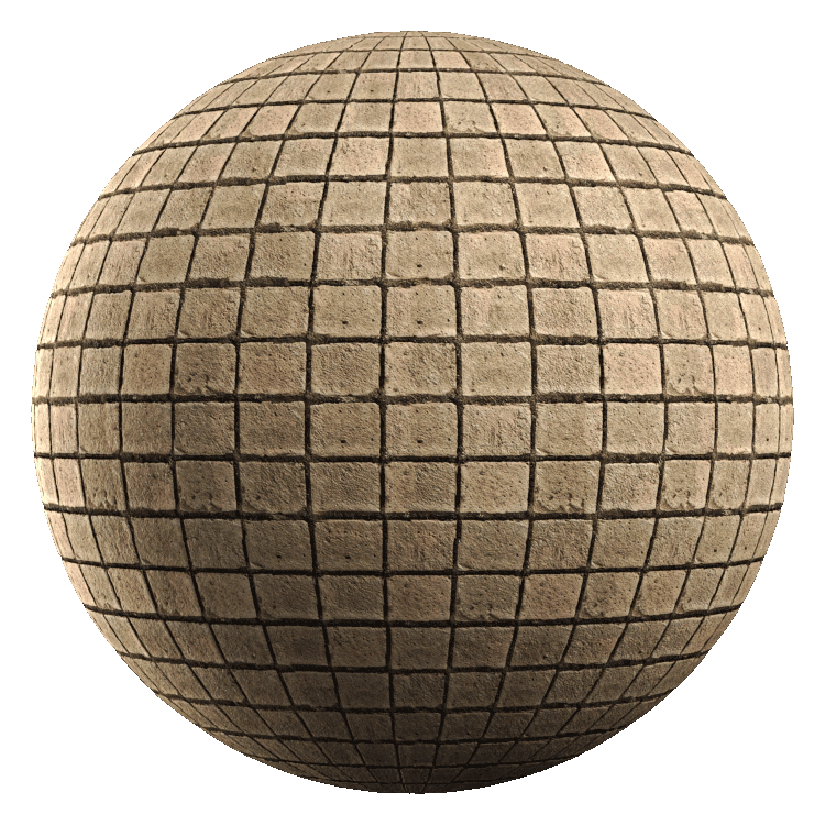 Square Paver Block PBR Texture - A23D