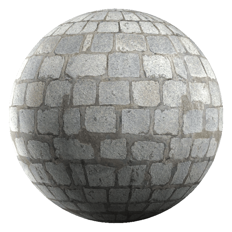 Regular Stone Pavement PBR Texture - A23D