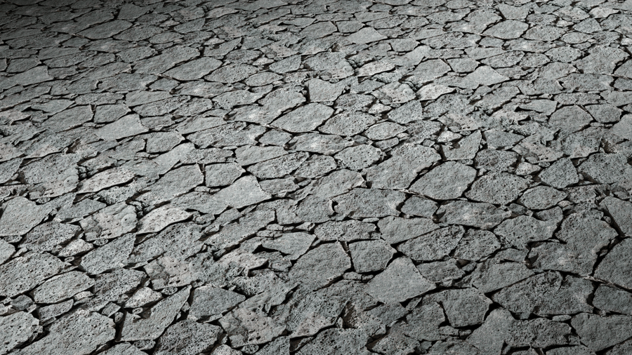 Rubble Stone Pavement PBR Texture - A23D