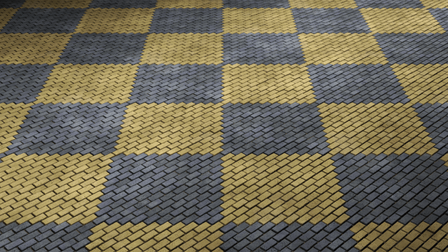 Staggered Paver Block PBR Texture - A23D
