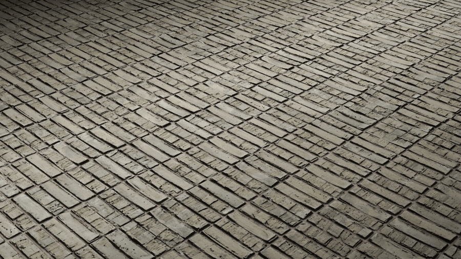 Weathered Tile Pavement PBR Texture - A23D