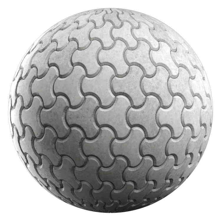 Paverblock PBR Texture - A23D