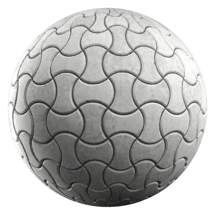 Paverblock PBR Texture - A23D