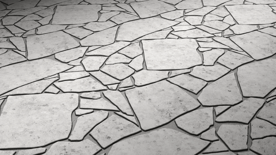 Patterned Concrete Surface PBR Texture - A23D
