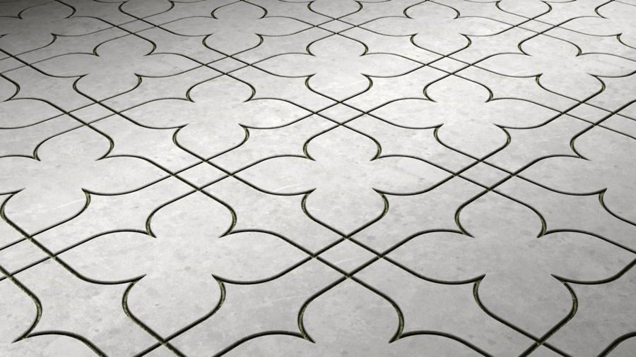 Patterned Concrete Surface PBR Texture - A23D