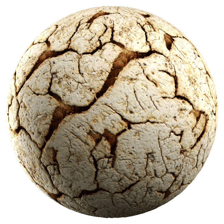 Dried Compressed Clay PBR Texture - A23D