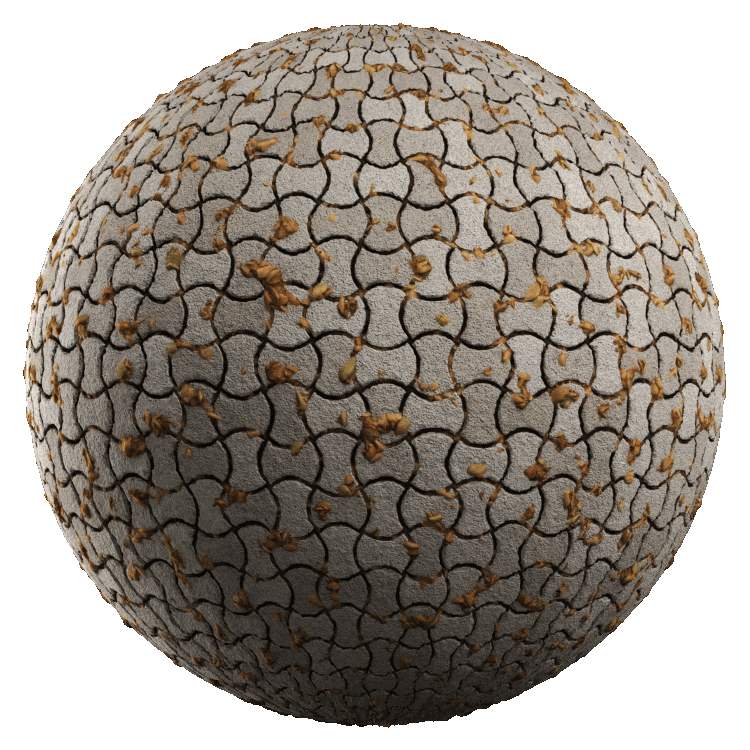 Paverblock PBR Texture - A23D