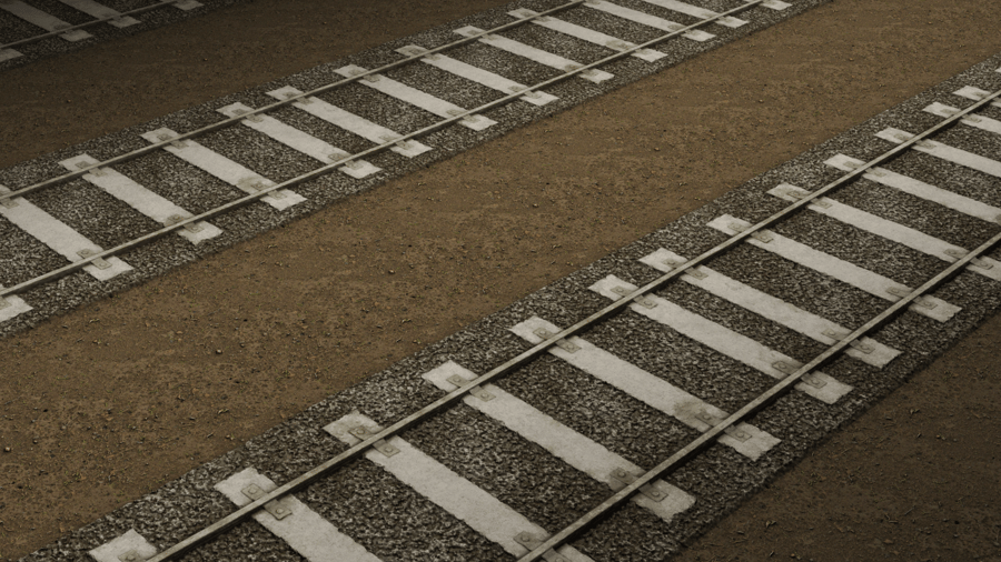 Railway Track PBR Texture - A23D