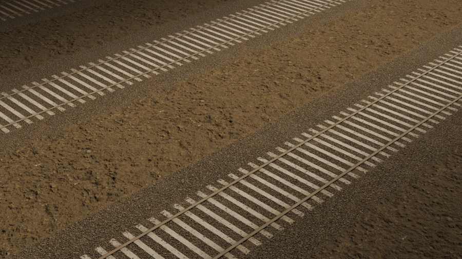 Railway Track PBR Texture - A23D