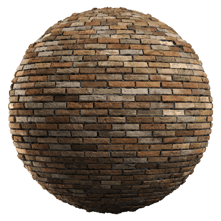 Patchy Brick Cladding PBR Texture - A23D