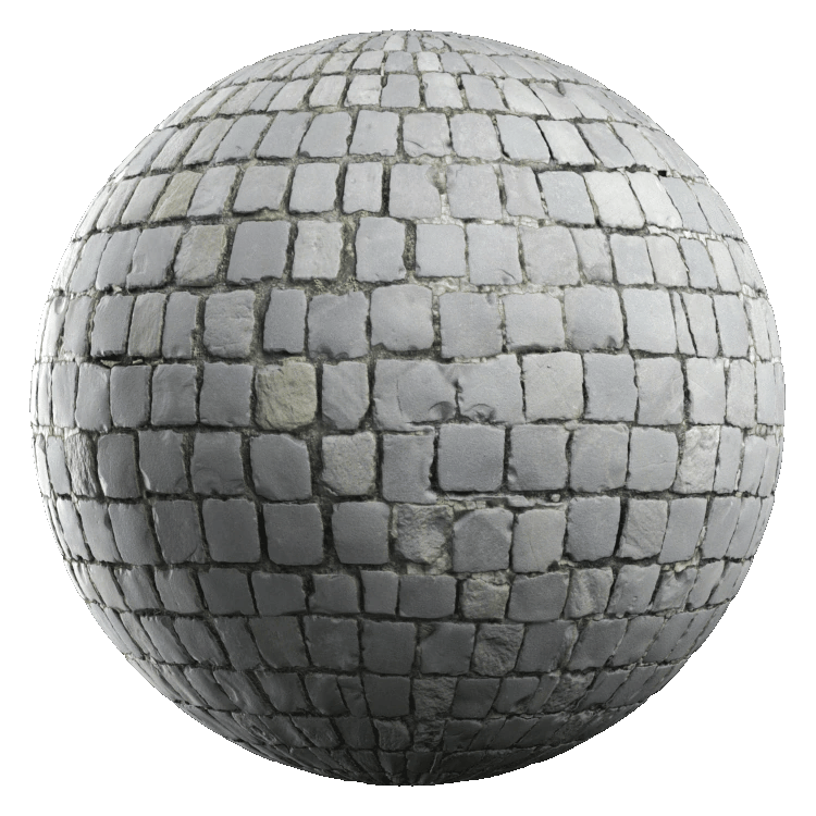Regular Stone Pavement PBR Texture - A23D