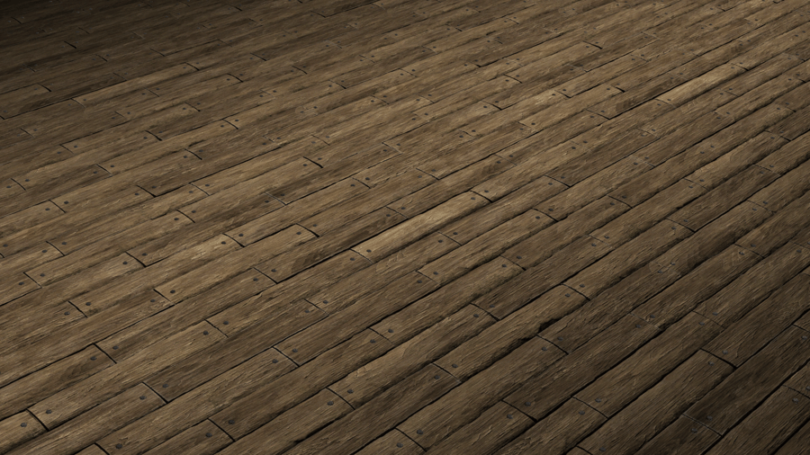 Raw Staggered Wood Panel PBR Texture - A23D