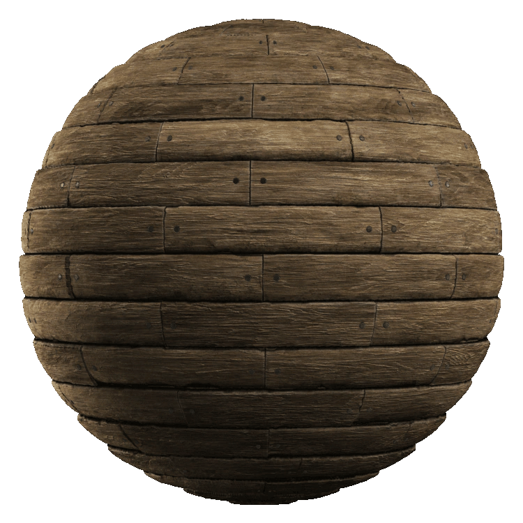 Raw Staggered Wood Panel PBR Texture - A23D