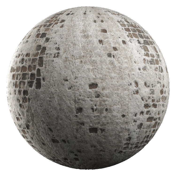 Patchy Painted Plaster PBR Texture - A23D